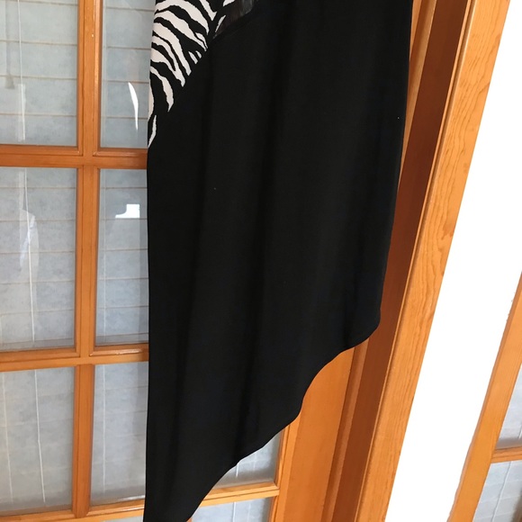 Black and white with net evening /latin dance strechy dress - Picture 8 of 8